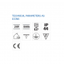 Pendul tip felinar Vivalux RIGA, E27, max 1x60W, IP44, 145x145x1150mm, Negru, bec neinclus