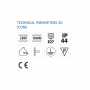 Aplica tip felinar Vivalux RIGA UP, E27, max 1x60W, IP44, 200x145x355mm, Negru, bec neinclus
