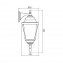 Aplica tip felinar Vivalux RIGA DOWN, E27, max 1x60W, IP44, 200x145x355mm, Negru, bec neinclus