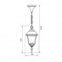 Pendul tip felinar Vivalux SOFIA, E27, max 1x60W, IP44, 145x145x1000mm, Argintiu, bec neinclus