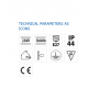 Aplica tip felinar Vivalux SOFIA UP, E27, max 1x60W, IP44, 185x145x350mm, Argintiu, bec neinclus