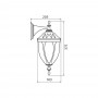 Aplica tip felinar Vivalux TOSCA DOWN, E27, max 1x60W, IP44, 205x163x375mm, Negru, bec neinclus