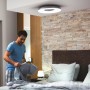 Plafoniera LED Philips Hue Still, Bluetooth, 27W (204W), 2400 lm, lumina alba (2200-6500K), IP20, 39.1cm, Negru, Intrerupator cu