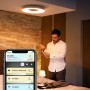 Plafoniera LED Philips Hue Still, Bluetooth, 27W (204W), 2400 lm, lumina alba (2200-6500K), IP20, 39.1cm, Negru, Intrerupator cu