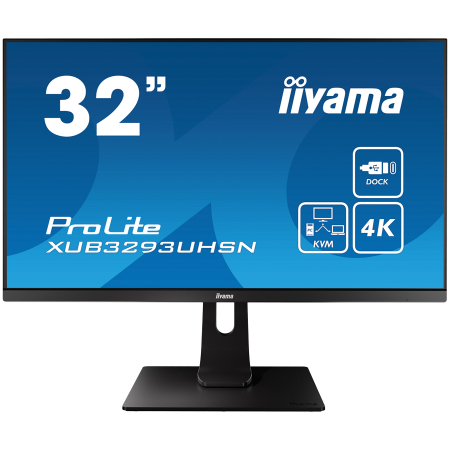 Iiyama ProLite XUB3293UHSN-B5LED monitor 32" (31.5" viewable) 3840 x 2160 4K @ 60 Hz IPS 350 cd/m² 1000:1 4 ms HDMI DisplayPort 