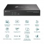 TP-Link POE+ Video recorder cu 4 canale de retea, Decodare: H.265 +/H.265/ H.264+/H.264, Rezolutie playback: 8MP/5MP/4MP/3MP/108