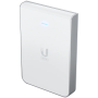 UniFi6 In-Wall. Wall-mounted WiFi 6 access point with a built-in PoE switch.