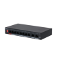 Dahua switch 8 porturi Gigabit PFS3010-8GT-96 V2, Unmanaged, Interfata: 8 x 10/100/1000, 2 x Uplink, Standarde retea: IEEE 802.3