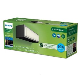 Aplica LED pentru exterior Philips STRATOSPHERE, 3.8W, 800 lm, lumina neutra (4000K), IP44, 203x63x68mm, Antracit