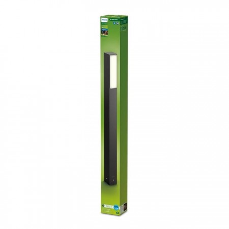 Stalp LED pentru exterior Philips STRATOSPHERE, 3.8W, 800 lm, lumina calda (2700K), IP44, 770x60x76mm, Antracit
