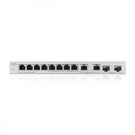 XGS1010-12-ZZ0101F - Ethernet Switch, RJ45 Ports 10, Fibre Ports 2SFP+, 10Gbps, Unmanaged, Zyxel