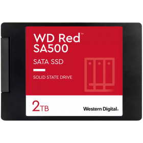 SSD NAS WD Red SA500 2TB SATA, 2.5", 7mm, Read/Write: 560/520 MBps, IOPS 87K/83K, TBW: 1300