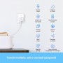 TP-Link MINI SMART WI-FI SOCKET TAPO P110(4-PACK), Protocol: IEEE 802.11b/g/n, Bluetooth 4.2 (doar pentru onboarding), 2.4 GHz, 