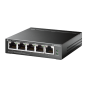 "5-Port Gigabit Easy Smart Switch with 4-Port PoE+ PORT: 4× Gigabit PoE+ Ports, 1× Gigabit Non-PoE Ports SPEC: 802.3af/at, 120 W