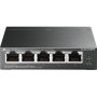 "5-Port Gigabit Easy Smart Switch with 4-Port PoE+ PORT: 4× Gigabit PoE+ Ports, 1× Gigabit Non-PoE Ports SPEC: 802.3af/at, 120 W