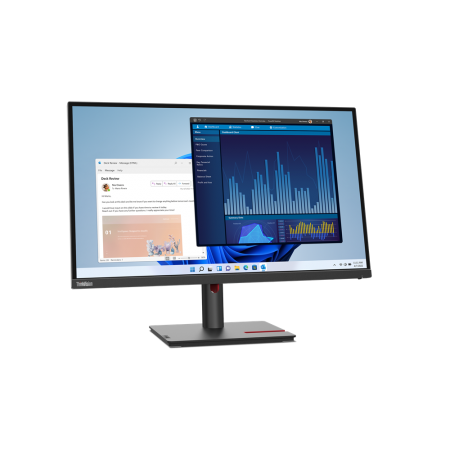 Monitor Lenovo ThinkVision T27h-30, QHD IPS, 16:9, Brightness: 350 nits, Contrast ratio: 1000:1, Response time: 4 ms / 6 ms , Co