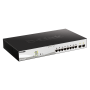D-Link Switch 10 porturi POE smart maaged DGS-1210-10MP, Interfata: 8 x 10/100/1000Mbps, 2 x100/1000 SFP, Capacitate switch: 20 