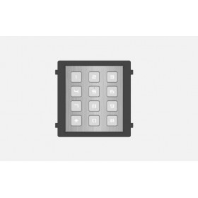 Modul de extensie videointerfon cu tastatura Hikvision DS-KD- KP/S.permite formarea codului de apartament sau a codului de acces