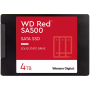 SSD NAS WD Red SA500 4TB SATA, 2.5", 7mm, Read/Write: 560/520 MBps, IOPS 87K/83K, TBW: 2500