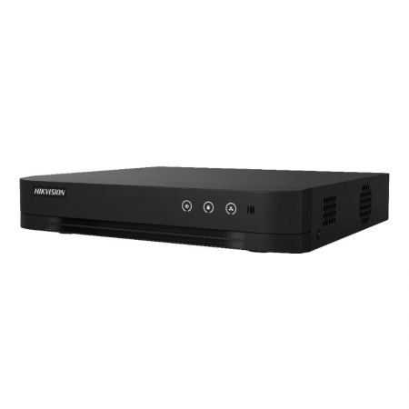 DVR 8 canale Turbo HD Hikvision iDS-7208HUHI-M1/E(C) 8MP Acusens Deep learning: filtrarea alarmelor false dupa corpul uman si ma