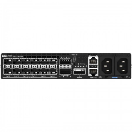 Dell EMC S5212F-ON Switch, 12x 25GbE SFP28, 3x 100GbE QSFP28 ports, IO to PSU air, 2x PSU, 3Yr ProSupport + NBD