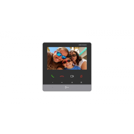 Post interior videointerfon IP Hikvision DS-KH6100-E1, 4.3-inch colorful non-touch screen, rezolutie: 480 × 272, Colorful TFT, 9
