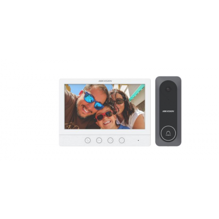 Kit video intercom Hikvision DS-KIS212, caracteristici post exterior: IR: 3m, rezolutie: 1280 * 720@60fps, microfon si difuzor i
