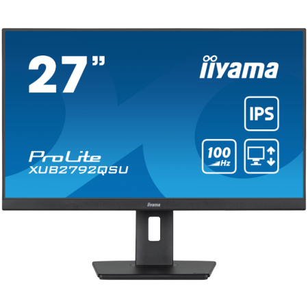 IIYAMA Monitor LED XUB2792QSU-B6 27” WQHD IPS 2560 x 1440 @100Hz 250 cd/m² 1300:1 0.4ms MPRT HDMI DP 4xUSB 3.2 Full Ergonomic