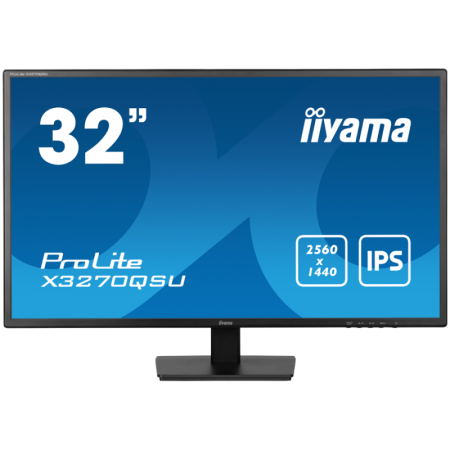 IIYAMA Monitor LED X3270QSU-B1 31.5" IPS WQHD 2560 x 1440 @100Hz 250 cd/m² 1200:1 3ms HDMI DP USB Hub Tilt