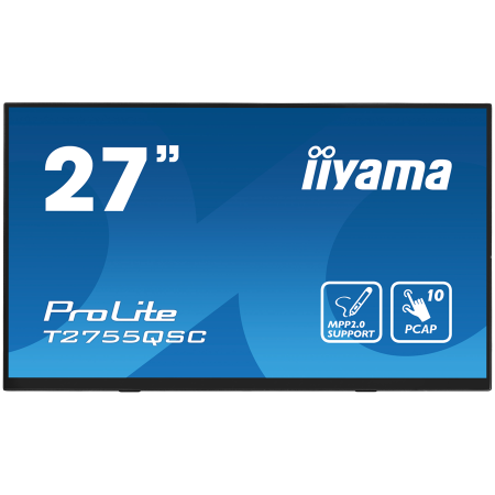 IIYAMA Monitor LED T2755QSC-B1 27” Optical Bonded PCAP 10pt IPS Edg...