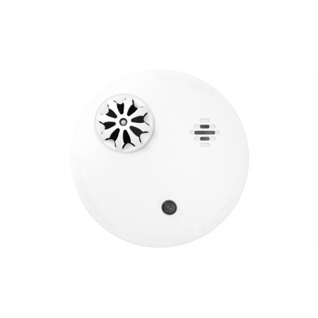 Detector de temperatura Hikvision DS-PDHT-E-WE, teo-way RF wireless, frecventa: 868MHz, raza: 1.6km, viata baterie: 10 ani pentr