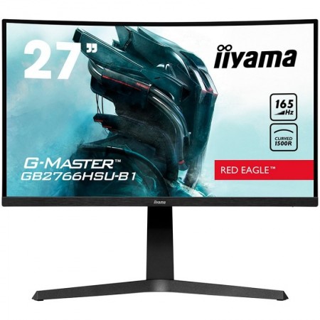 IIYAMA Monitor 27" ETE VA-panel, Curved Gaming 1500R, G-Master Red Eagle, FreeSync Premium, 1920x1080@165Hz, 250cd/m², DisplayPo