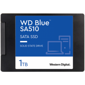 SSD WD Blue SA510 1TB SATA, 2.5", 7mm, Read/Write: 560/520 MBps, IOPS 90K/82K, TBW: 400