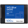 SSD WD Blue SA510 500GB SATA, 2.5", 7mm, Read/Write: 560/510 MBps, IOPS 90K/82K, TBW: 200