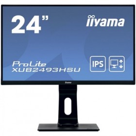 IIYAMA Monitor LED XUB2493HSU-B6 24” IPS  1920 x 1080 @100Hz 16:9 250 cd/m² 1000:1 1ms HDMI DP USB HUB HAS+PIVOT