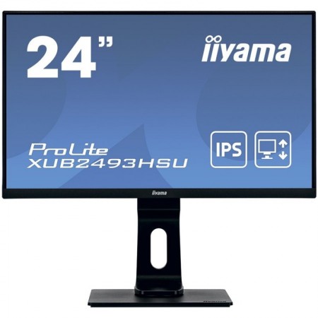 IIYAMA Monitor LED XUB2493HSU-B6 24” IPS  1920 x 1080 @100Hz 16:9 250 cd/m² 1000:1 1ms HDMI DP USB HUB HAS+PIVOT