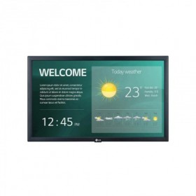 Monitor signage LG, 22", 250nit, 18/7, FHD, panel IPS, E-LED, 12ms, contrast static 1000:1, webOS, SuperSign Premium/C. rama 16.
