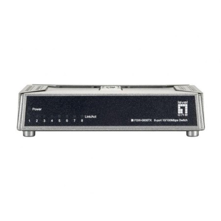 LevelOne FSW-0808TX  8-Port Fast Ethernet Switch, 69 x 30 x 125 mm