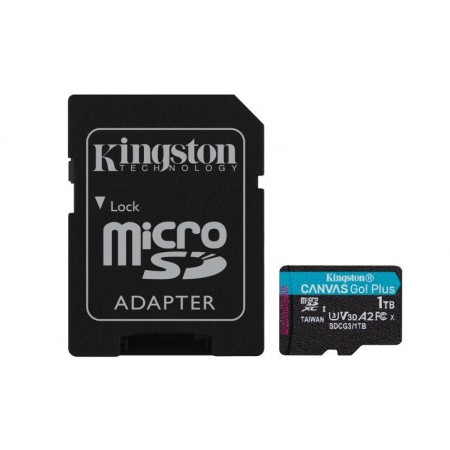 Card de Memorie MicroSDXC Kingston, 1TB, Canvas GO Plus,