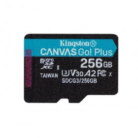 Card de Memorie MicroSDXC Kingston Canvas GO Plus 256GB, Class 10 - UHS I, U3, V30, A2