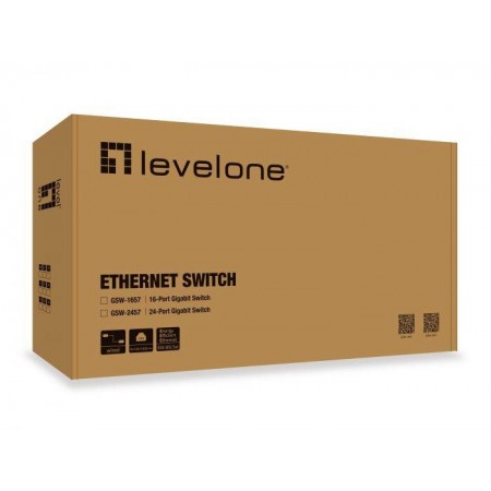 LevelOne GSW-1657 16-Port Gigabit Switch, 440 x 208 x 44 mm