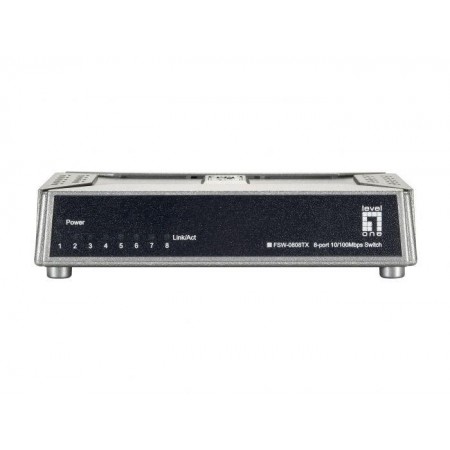 LevelOne FSW-0808TX  8-Port Fast Ethernet Switch, 69 x 30 x 125 mm