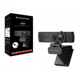 Conceptronic AMDIS07B 4K Ultra HD Autofocus Webcam with Dual Microphone, 103 x 55 x 44 mm