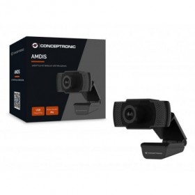 CONCEPTRONIC AMDIS01B 1080P Full HD Webcam with Microphone, 80 x 33 x 91 mm