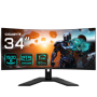 Gigabyte Monitor Gaming 34" GS34WQC, Non-glare, Rezolutie: 3440 x 1440 (WQHD), Luminozitate:300 cd/m2 (TYP), Contrast: 4000:1, u