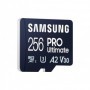 Card de Memorie MicroSDXC Samsung PRO Ultimate MB-MY256SB/WW 256GB, Class 10, UHS-I U3, V30, A2 + Adaptor USB