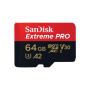 Card de Memorie MicroSDXC  SanDisk Extreme PLUS, 64GB, Clasa 10, R/W speed: up to 100MB/s/ 90MB/s, include adaptor SD (pentru te