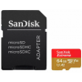 Card de Memorie MicroSDXC SanDisk, 64GB, UHS-I, Class 10, 80MB/s + Adaptor