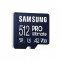 Card de Memorie Micro Secure Digital Card Samsung Pro Ultimate, 512GB, MB-MY128SA/WW, Clasa 10, pana la 200MB/S, cu adaptor