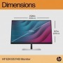 Monitor 23.8" HP E24 G5, LED, IPS, FHD 1920x1080, 16:9, 5 ms, Height adjustment: 150 mm, VESA 100x100, Black & Silver, 3yw